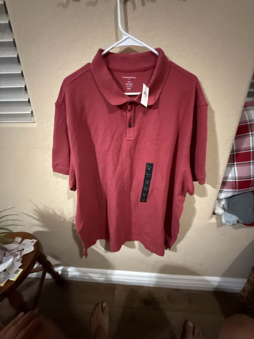 Banana Republic Pique Polo Size XXL Red Organic Cotton Short Sleeve